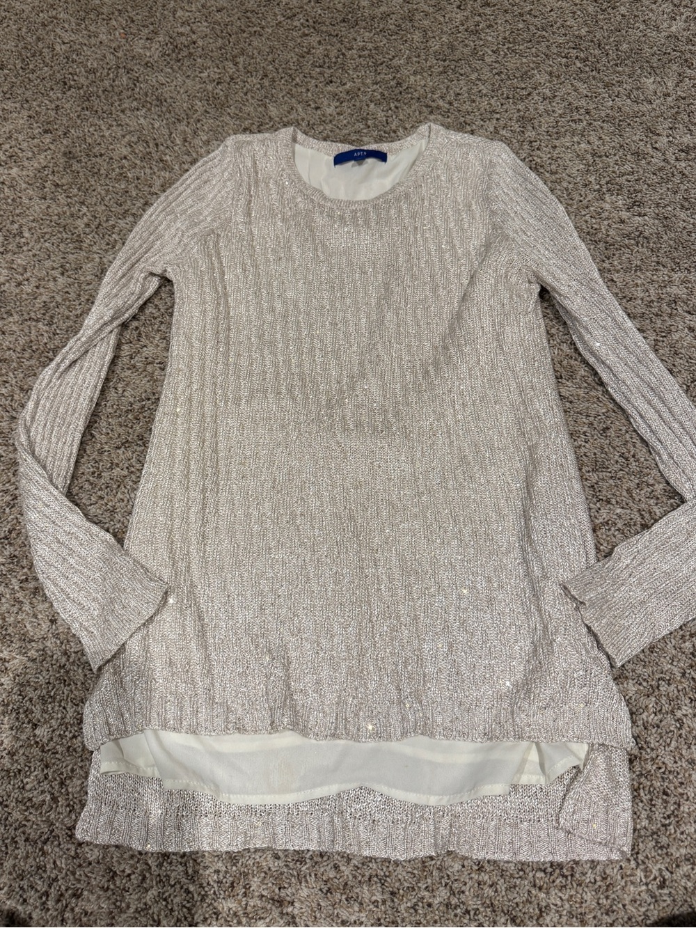 Apt. 9 Shimmer Layered Crewneck Sweater